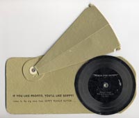 Self-amplified, hand-powered record player